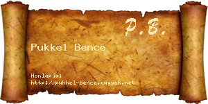 Pukkel Bence névjegykártya